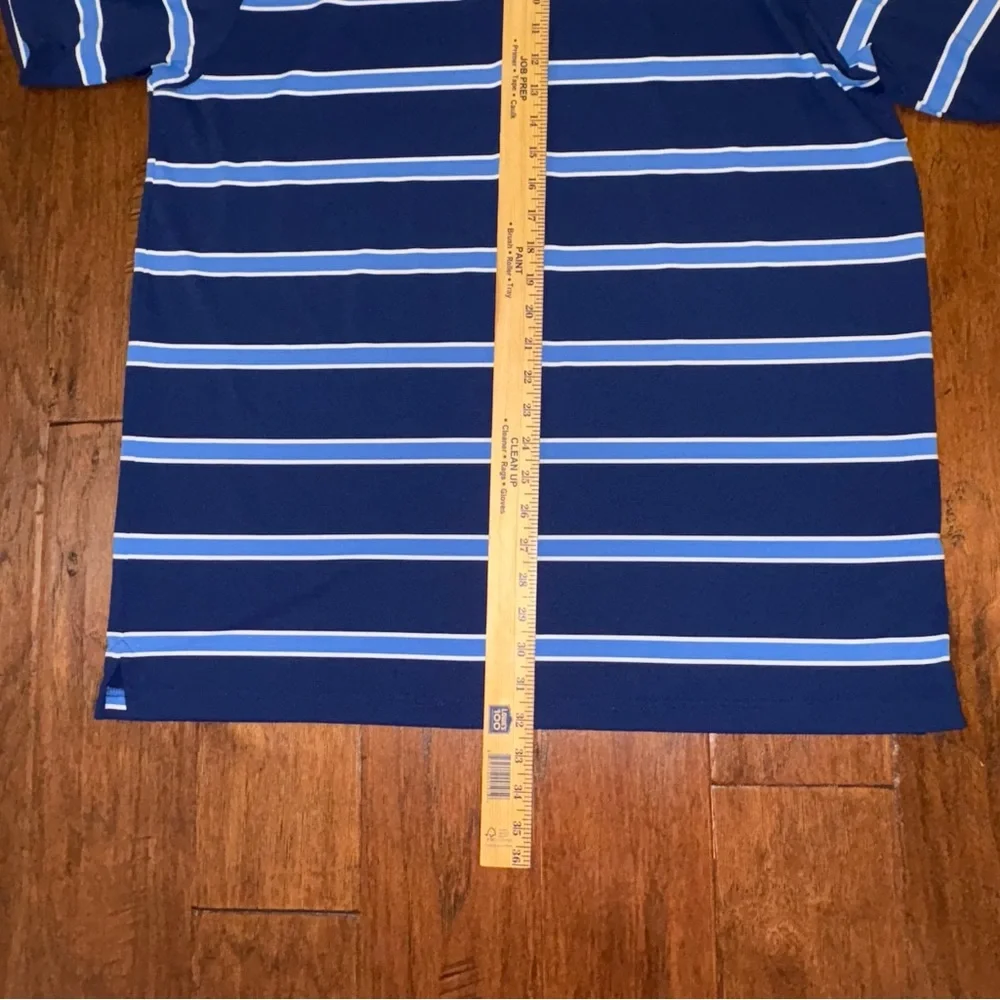Men's Callaway 2-Tone Blue & White Striped‎ Stretch Fabric Polo XXL